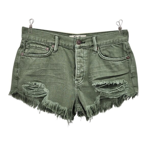 Free People We The Free Womens 26 Shorts Loving Good Vibrations Cut Off Jean - Picture 10 of 10